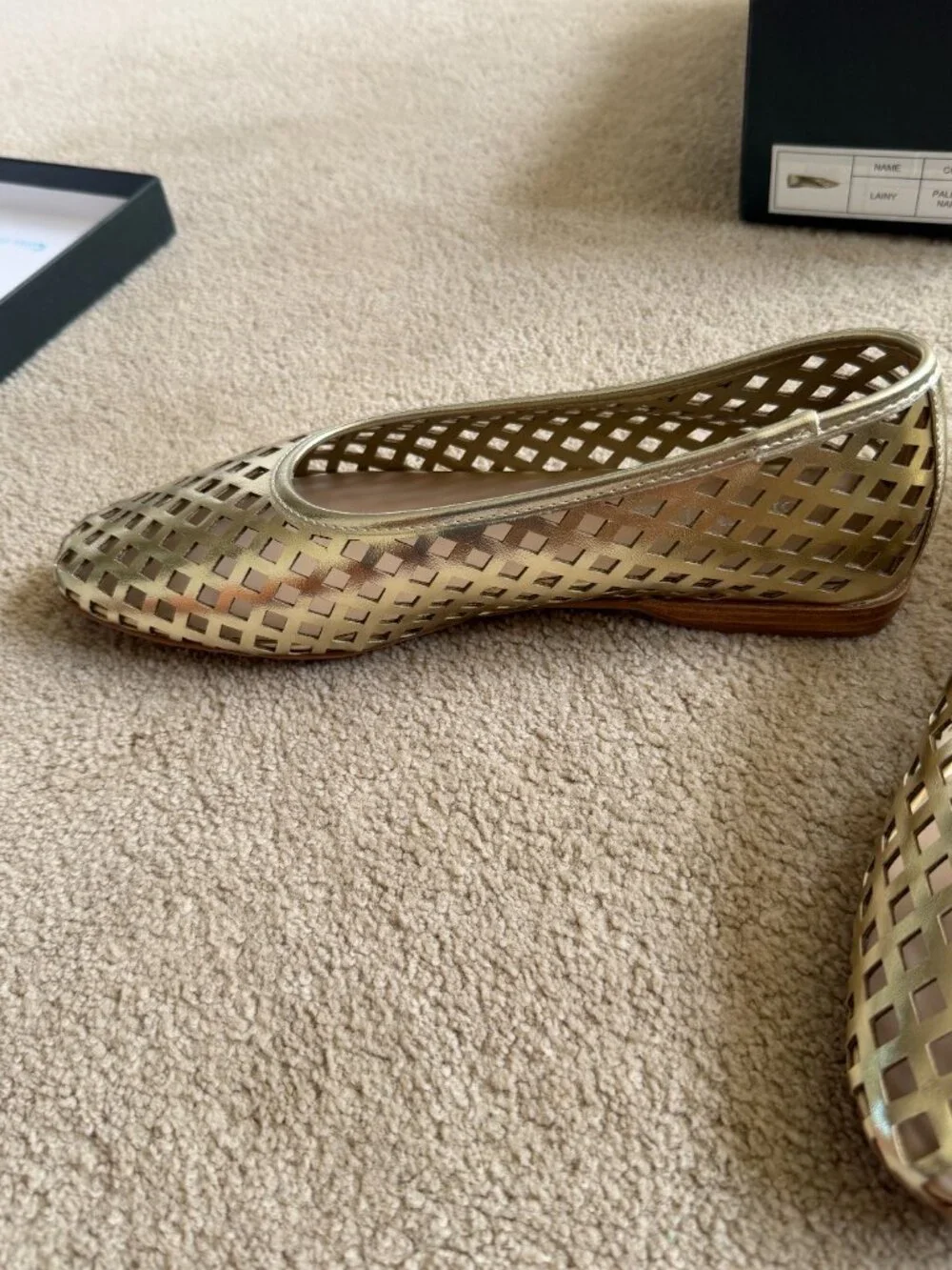Silent D Lainy Woven Flats - Gold!! Size 39